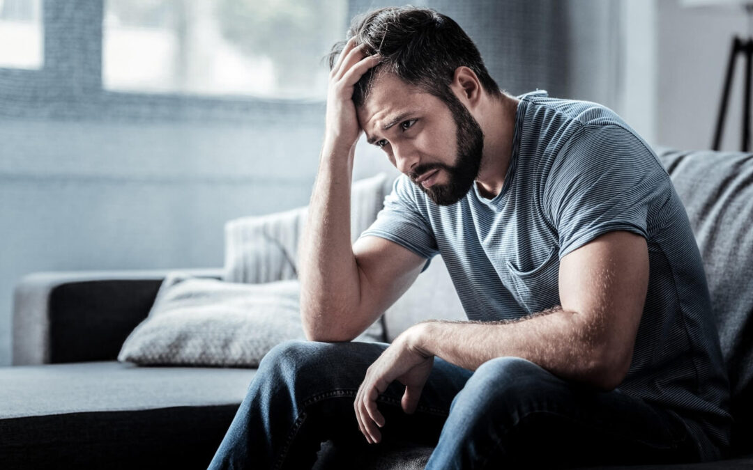 man suffering from depression